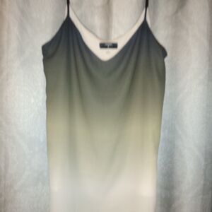 Tahari Olive Green and Cream Gradient Camisole